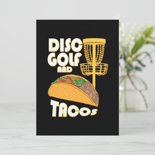 Discgolf en Tacos Kaart (Staand voorkant)