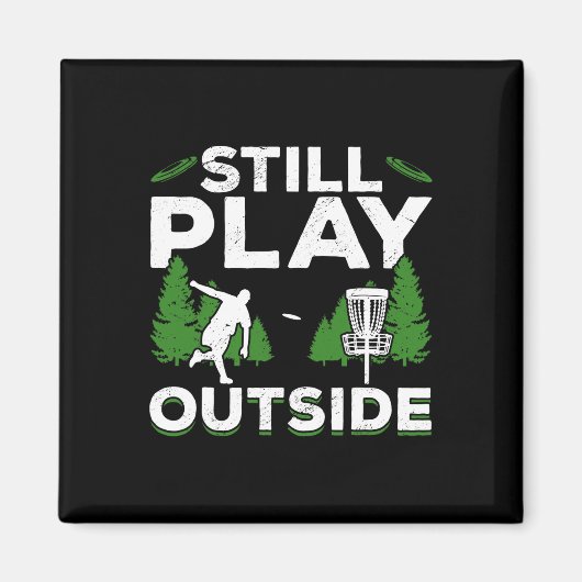 Discgolf Frisbee Golf Nog Steeds Buiten Spelen Magneet (Voorkant)