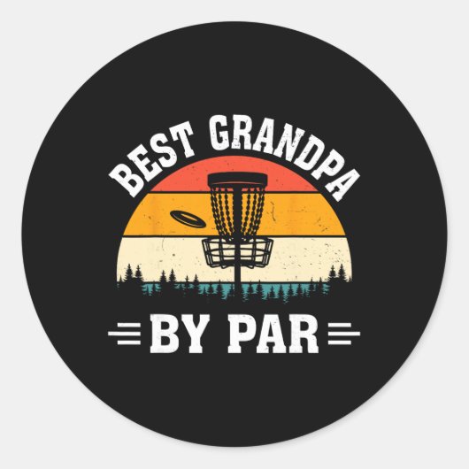 Discgolf Frisbee Golfer Discgolven Beste Opa Ronde Sticker (Voorkant)
