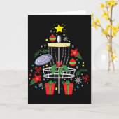 Discgolf Frisbee Kerst Ornament Boom Grappig Cadea Kaart (Gele Bloem)