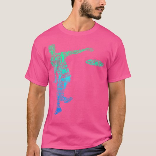 Discgolf Frisbee Mannen Jongens T-shirt (Voorkant)