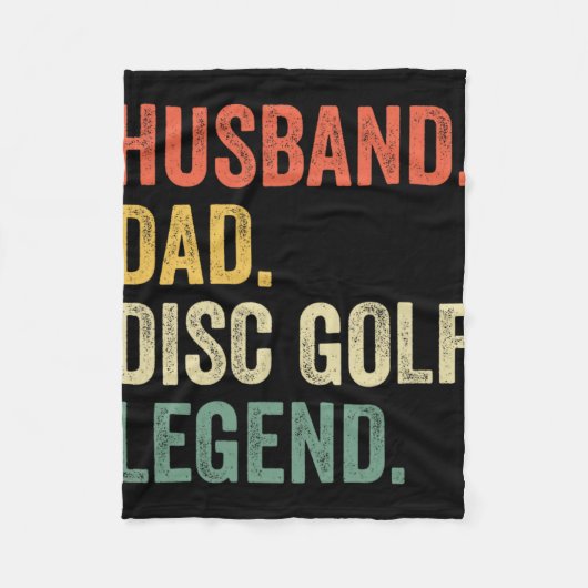 Discgolf Funny Honds Papa Legende Vaderdag Fleece Deken (Voorkant)