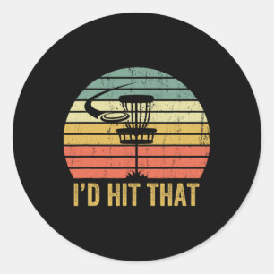 Discgolf Grappige Frisbee Schijf Sport Vaderdag Ronde Sticker