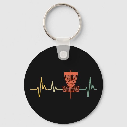 Discgolf Hartslag Liefde Frisbee Frolf Sport Vrouw Sleutelhanger (Voorkant)