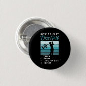Discgolf - Hoe Discgolf te Spelen Ronde Button 3,2 Cm (Voorkant /achterkant)
