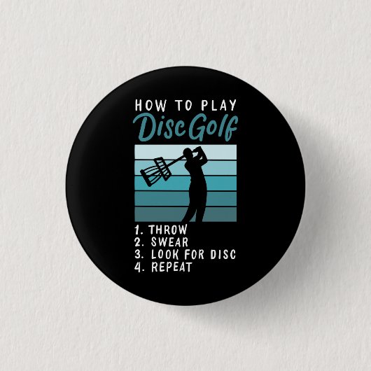 Discgolf - Hoe Discgolf te Spelen Ronde Button 3,2 Cm (Voorkant)