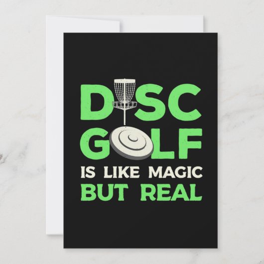 Discgolf is als magie maar dan echt kaart (Voorkant)