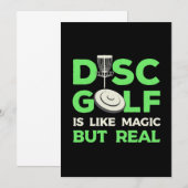 Discgolf is als magie maar dan echt kaart (Voorkant / Achterkant)