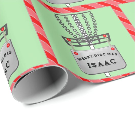 Discgolf kerstcadeau inpakpapier (Rol Hoek)