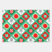 Discgolf kerstcadeau inpakpapier vel (Voorkant 2)