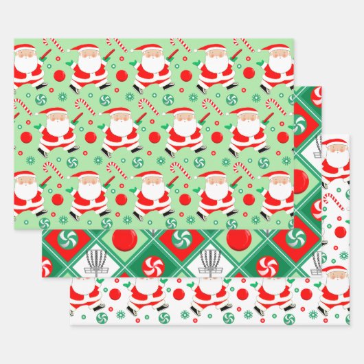 Discgolf kerstcadeau inpakpapier vel (Set)