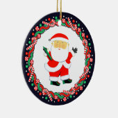 Discgolf Kerstcadeau Keramisch Ornament (Rechts)