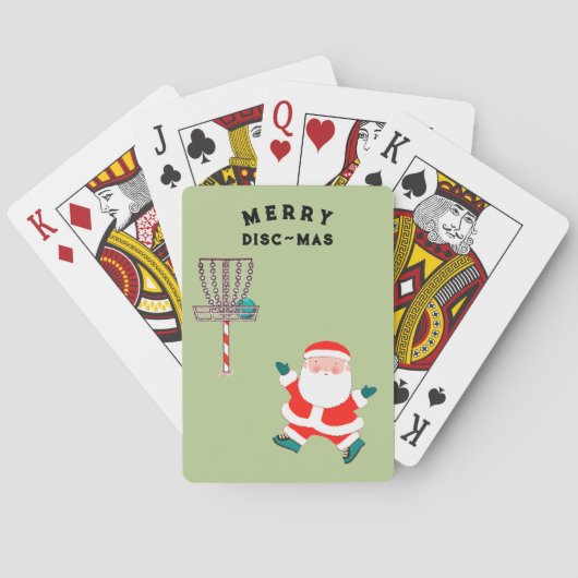 Discgolf Kerstcadeau Pokerkaarten (Achterkant)