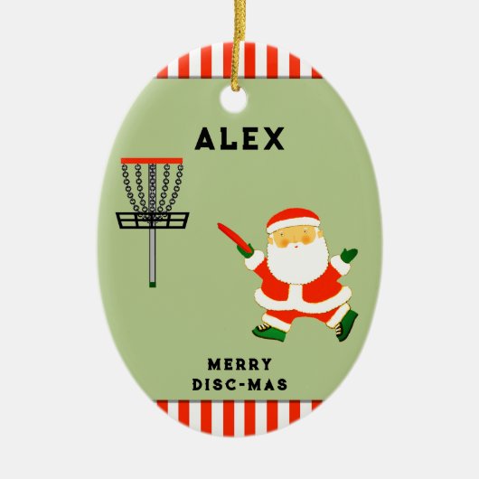Discgolf Kerstcadeaus Keramisch Ornament (Voorkant)