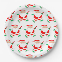 Discgolf kerstfeest papieren bordje