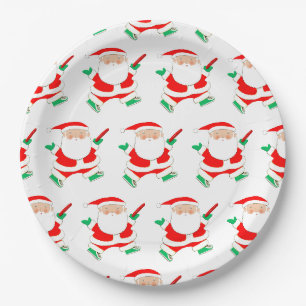 Discgolf kerstfeest papieren bordje