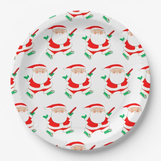 Discgolf kerstfeest papieren bordje (Voorkant)