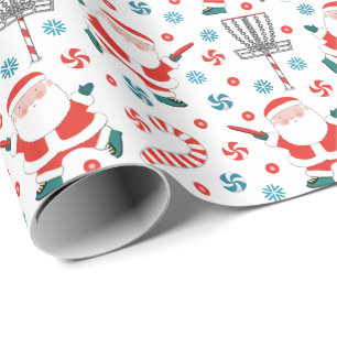 Discgolf Kerstmis Cadeaupapier