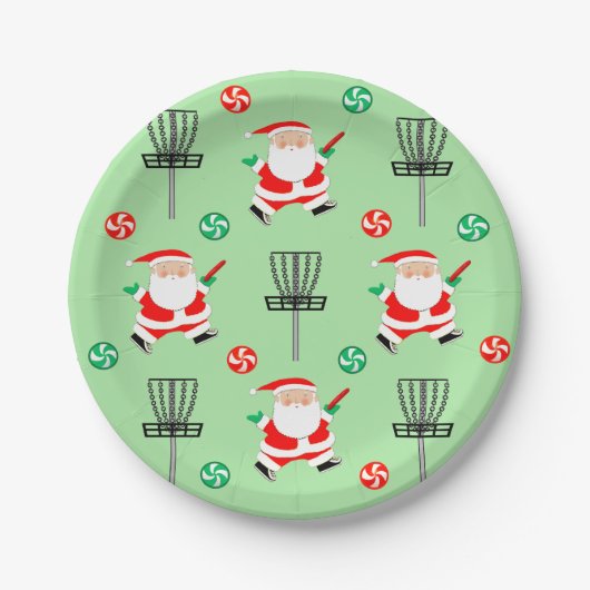 Discgolf Kerstmis Papieren Bordje (Voorkant)