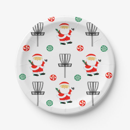 Discgolf Kerstmis Papieren Bordje (Voorkant)