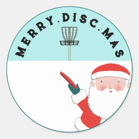 Discgolf Kerstvakantie Ronde Sticker (Voorkant)
