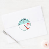 Discgolf Kerstvakantie Ronde Sticker (Envelop)