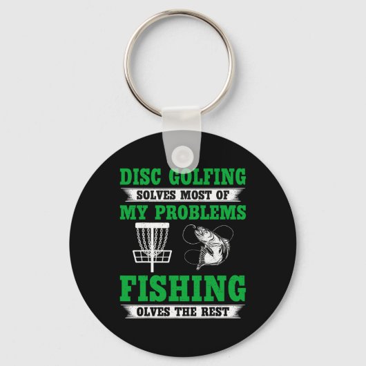 Discgolf lost de meeste van mijn problemen op - Di Sleutelhanger (Voorkant)