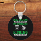 Discgolf lost de meeste van mijn problemen op - Di Sleutelhanger (Voorkant)