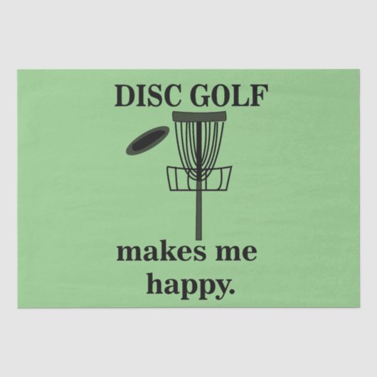 Discgolf maakt me gelukkig Discgolf Tissuepapier (Voorkant)