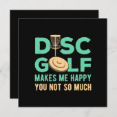 Discgolf maakt me gelukkig feestdagenkaart (Voorkant / Achterkant)