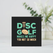 Discgolf maakt me gelukkig feestdagenkaart (Staand voorkant)