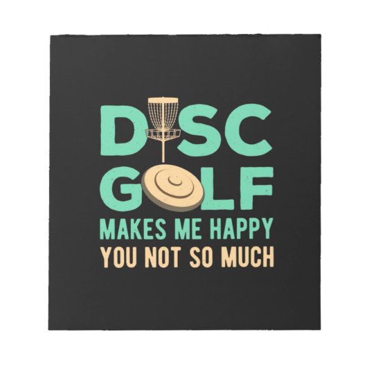 Discgolf maakt me gelukkig notitieblok (Voorkant)