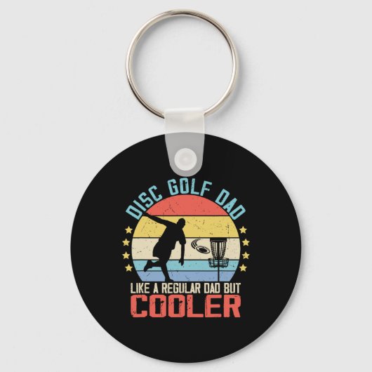 Discgolf Mannen Vader Opa Grap Voor Discgolf Spele Sleutelhanger (Voorkant)