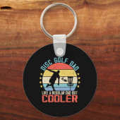 Discgolf Mannen Vader Opa Grap Voor Discgolf Spele Sleutelhanger (Voorkant)