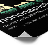 Discgolf Mononadaphobie Grappige Disk Golf 1  Poster (Hoek)