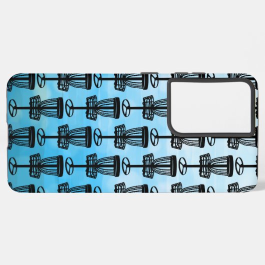 DiscGolf Pens Blue Samsung Galaxy Hoesje (Linkerkant)