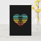 DiscGolf - Retro  doelmandje Kaart (Gele Bloem)