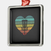 DiscGolf - Retro  doelmandje Metalen Ornament (Links)