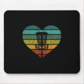 DiscGolf - Retro  doelmandje Muismat (Voorkant)