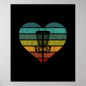 DiscGolf - Retro  doelmandje Poster (Voorkant)