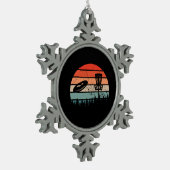 Discgolf Retro Tin Sneeuwvlok Ornament (Links)