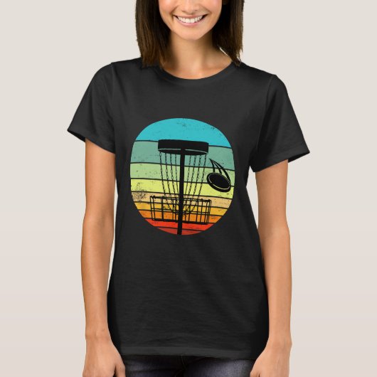 Discgolf Retro Vintage 80s Stijl T-shirt (Voorkant)