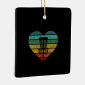 DiscGolf - Retro Vintage Doel Mandje Keramisch Ornament (Rechts)