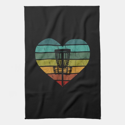 DiscGolf - Retro Vintage Doelmand Theedoek (Verticaal)