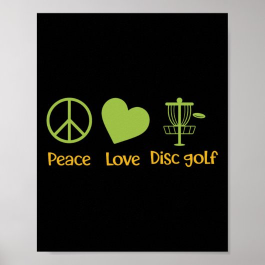 Discgolf Retro Vintage Mannen Vrouwen, Echte Vrede Poster (Voorkant)