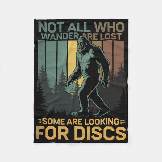 Discgolf Sasquatch Bigfoot Discgolfer Grappige Dis Fleece Deken (Voorkant)
