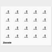 Discgolf Schets Met Katten - Discgolfer Grappige D Ronde Sticker (Vel)