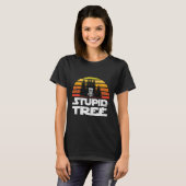 Discgolf-shirts voor mannen Stupid Tree Frisbee Go T-shirt (Voorkant volledig)