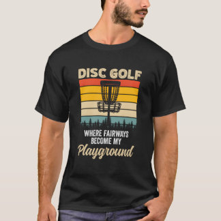 Discgolf Sport Frisbee Speler Vliegende Schijf Bas T-shirt