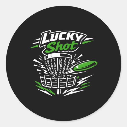 Discgolf St. Patrick's Day Frolf Speler Ketting Ng Ronde Sticker (Voorkant)